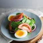 hard boiled egg and spinach salad