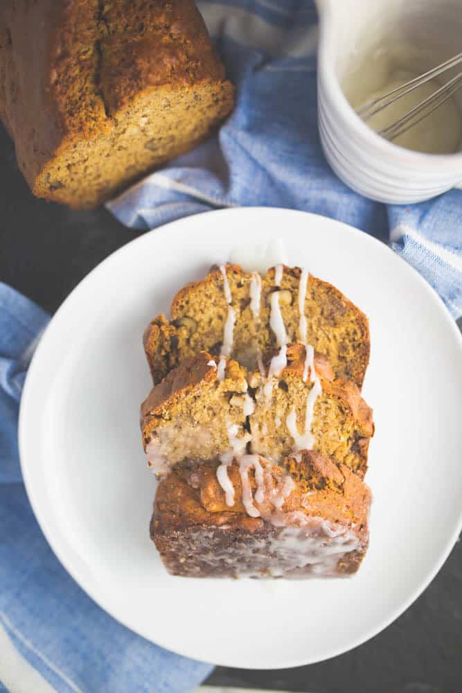 coconut oil glazed banana bread Grits and Chopsticks