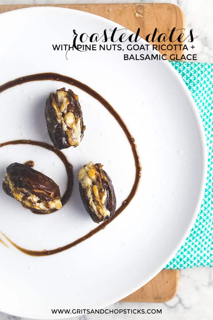 roasted dates with ricotta Grits and Chopsticks