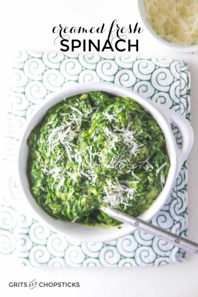 Easy Creamed Spinach Grits And Chopsticks