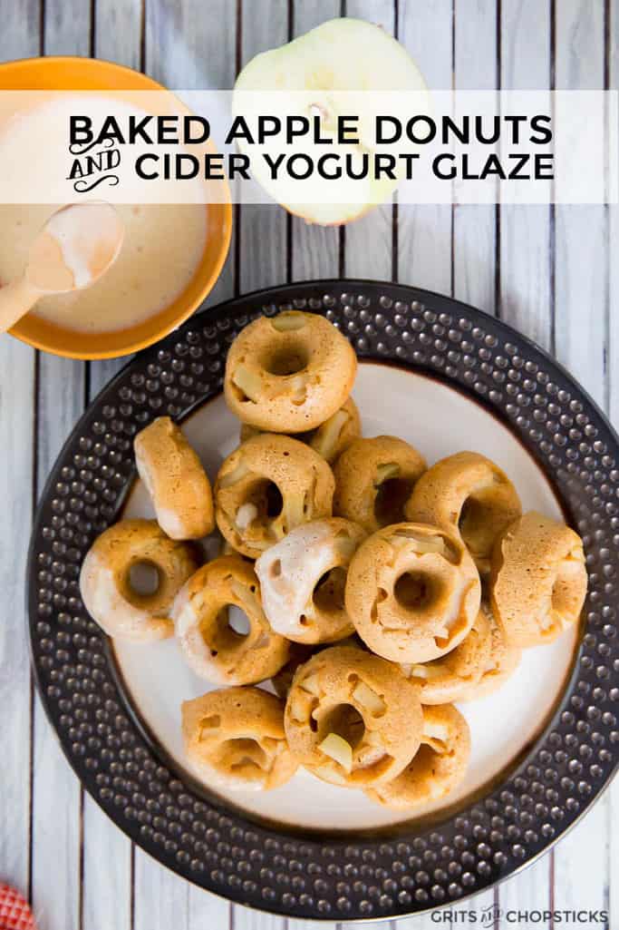 baked apple donuts and cider yogurt glaze Grits and Chopsticks