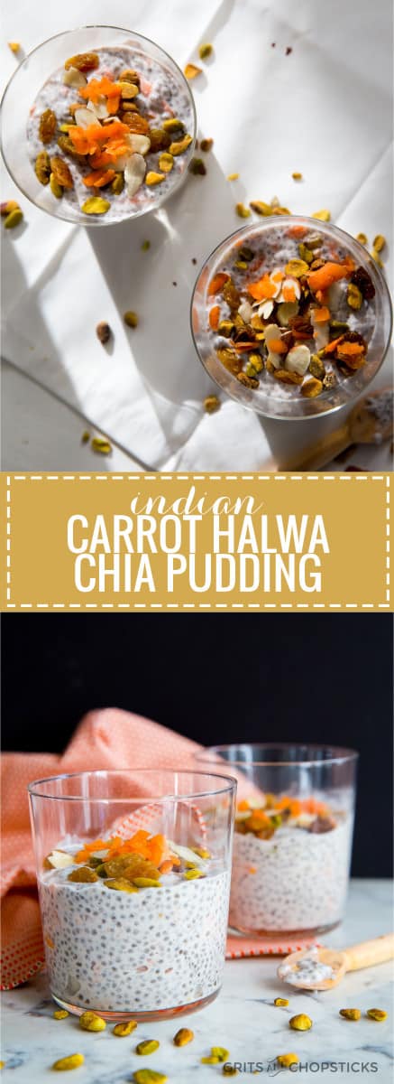 This Whole30/paleo Indian carrot halwa chia pudding makes a great breakfast or dessert