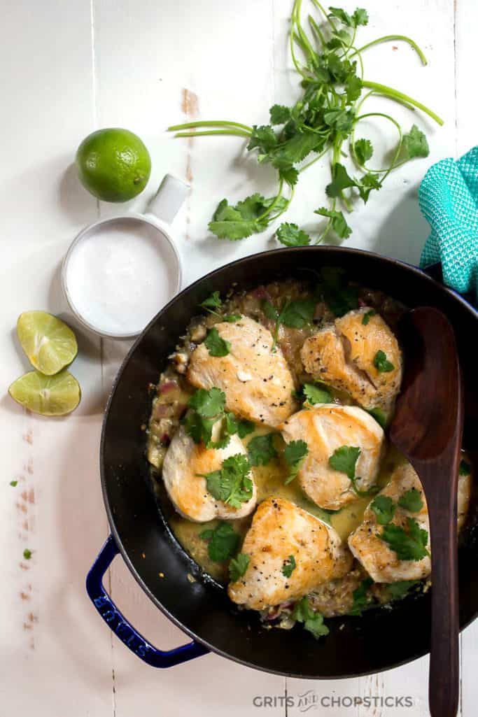 whole30/paleo coconut lime skillet chicken