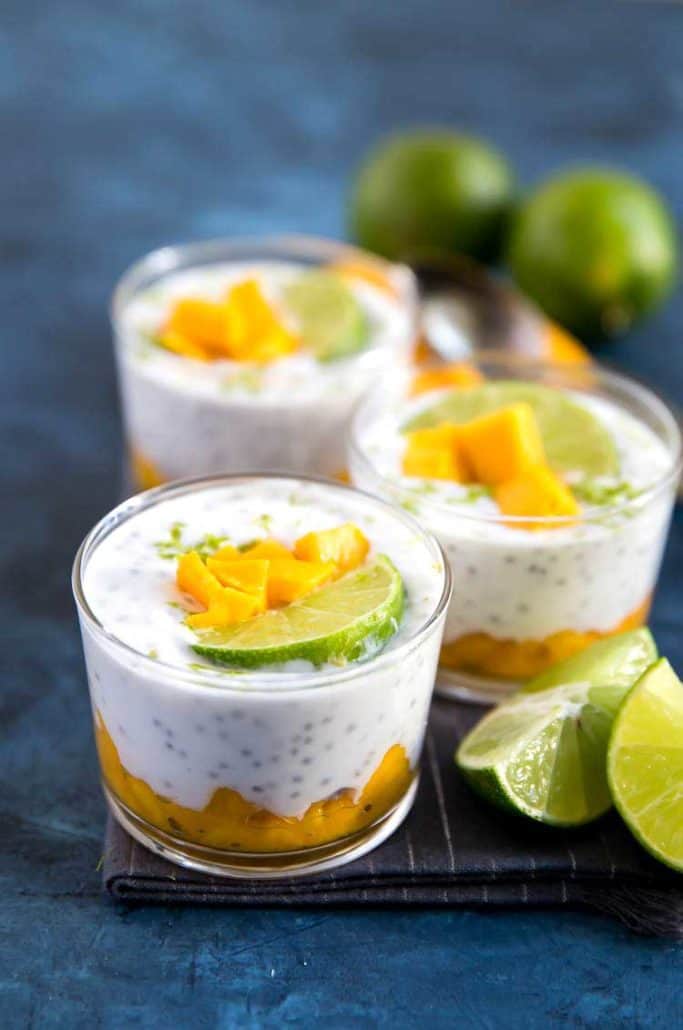 This mango lime chia pudding is Whole30/paleo compliant, beautiful to look at, and so very tasty!