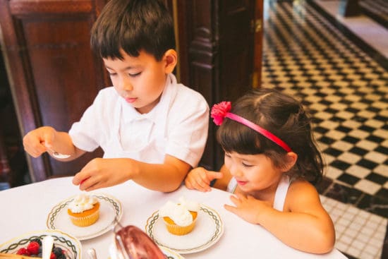 Kid-friendly tea at the Milestone Hotel