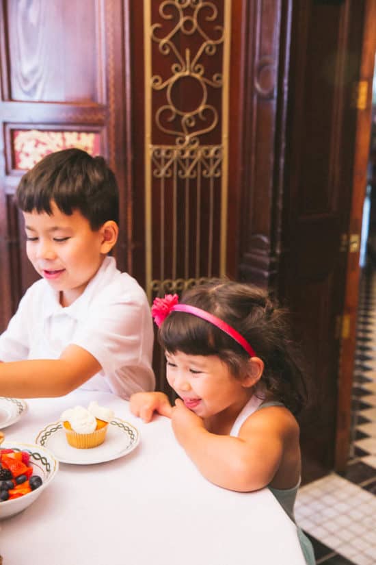 Kid-friendly tea at the Milestone Hotel