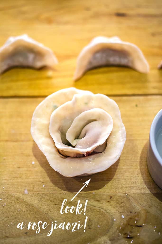 Learn how to make dim sum, including this impressive rose jiaozi (dumpling)! Details and a how-to video on the blog!