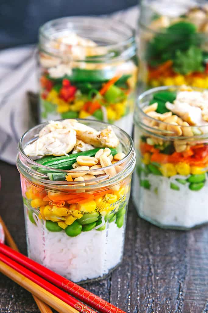 Vietnamese rainbow noodle jars for the win! Make these ahead of time for a quick and easy lunch on the go. Click here for the recipe.