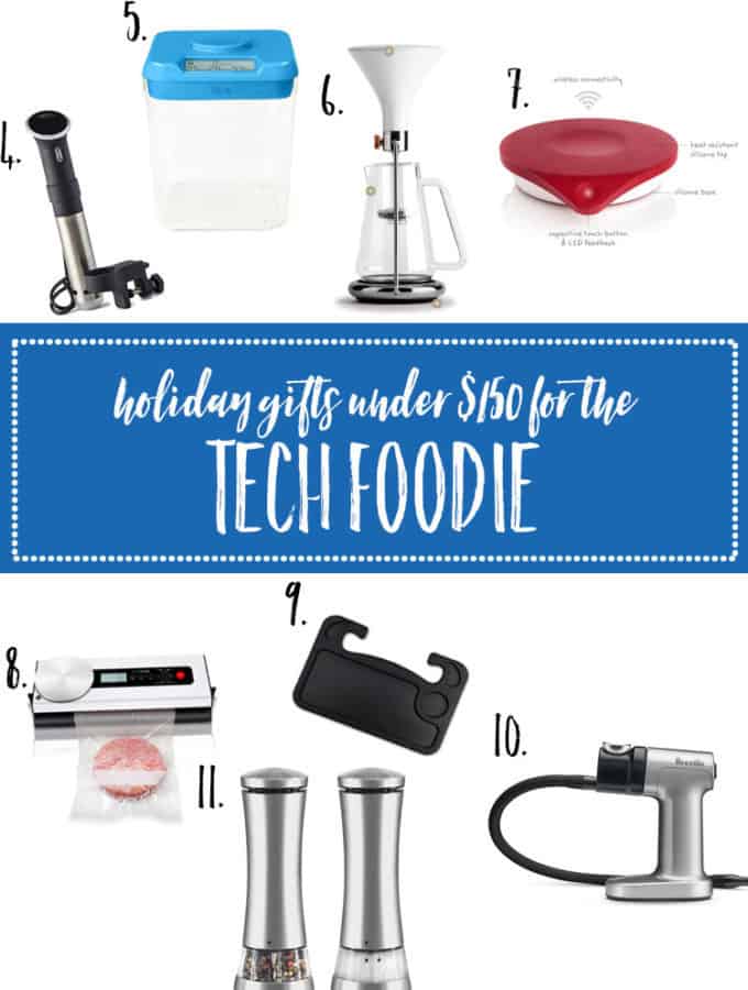 Check out this 2017 holiday gift guide for tech foodie in your life, all under $150!