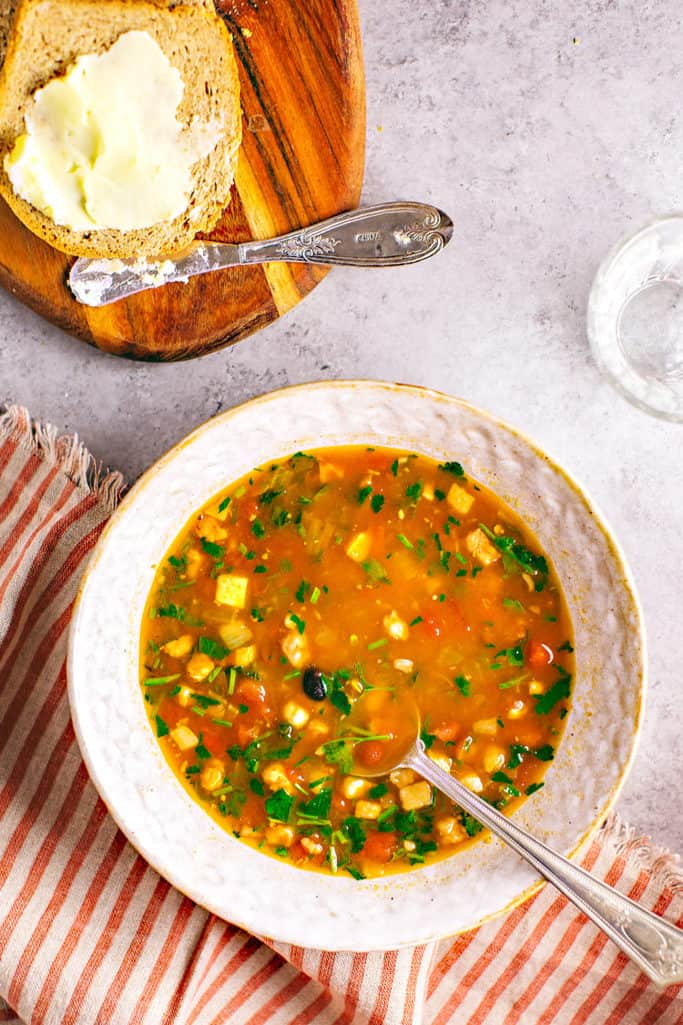 instant pot pancetta and bean soup