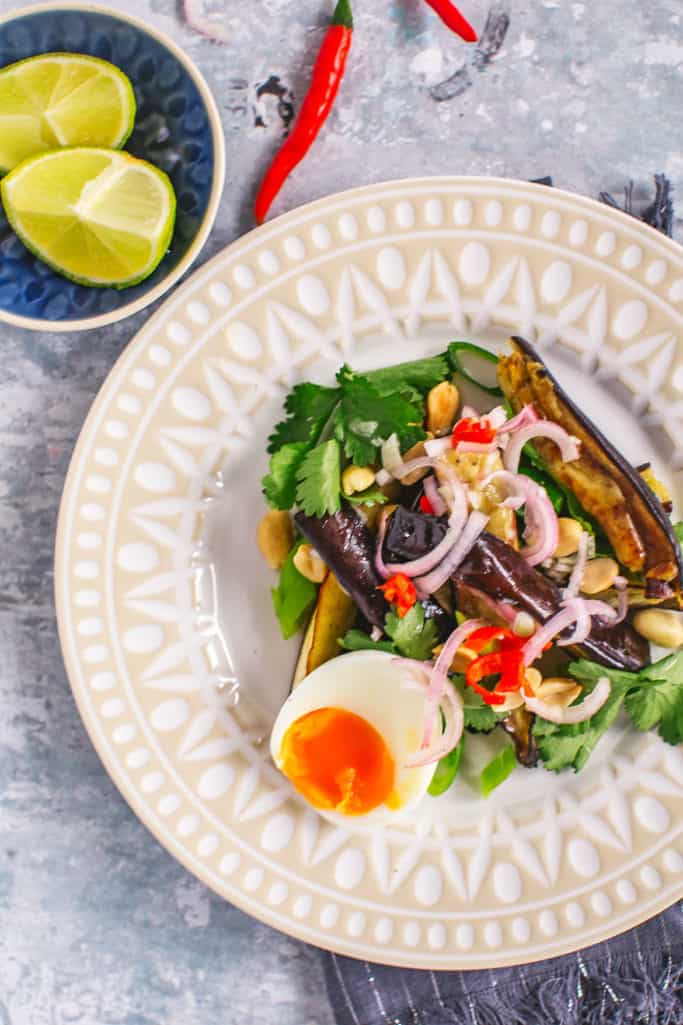 crunchy thai eggplant salad