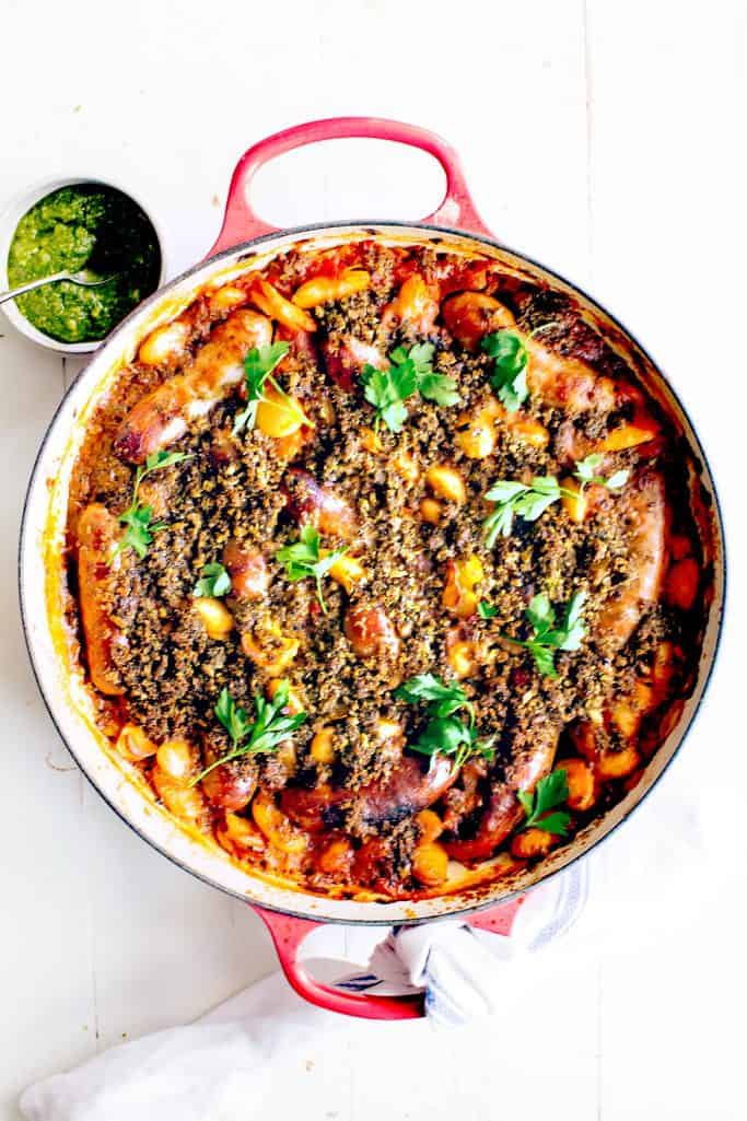 sausage and white bean casserole