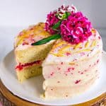 raspberry and lemon curd chiffon cake