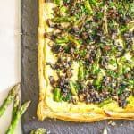 mushroom asparagus and ricotta tart