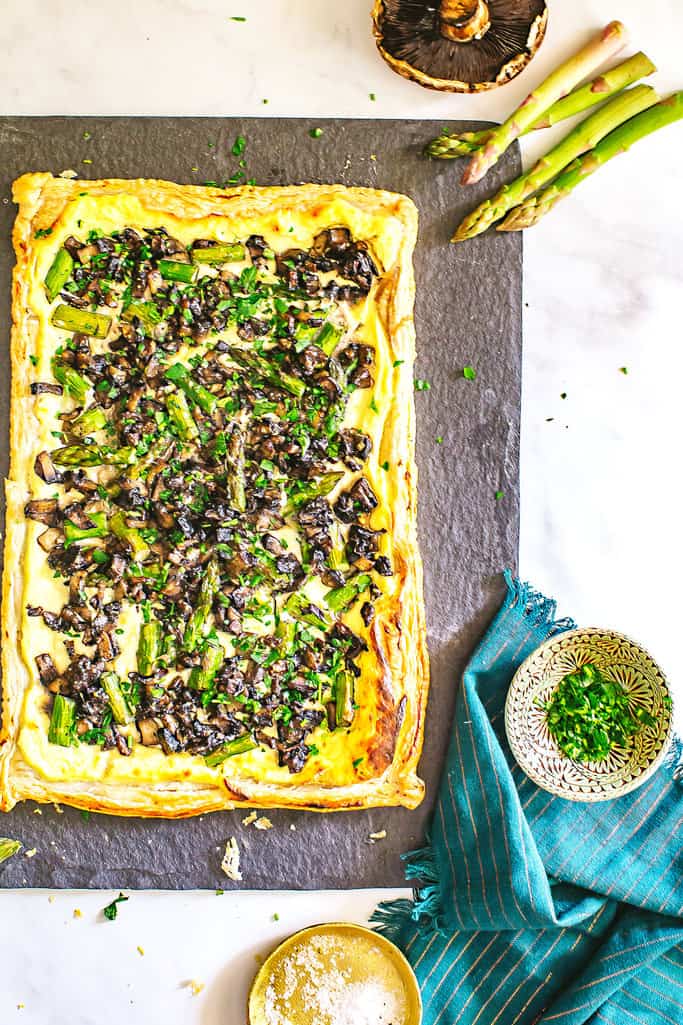 Mushroom, Asparagus and Ricotta Tart Grits and Chopsticks