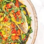 Thai fish with basil sauce