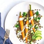 roasted carrot and lentil salad