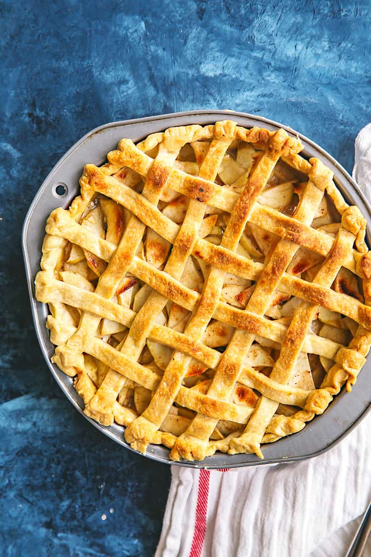classic apple pie with lattice crust