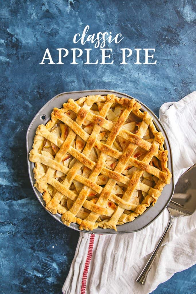 classic apple pie with lattice crust
